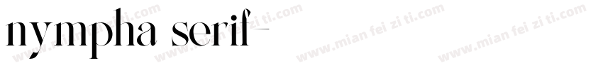 nympha serif字体转换